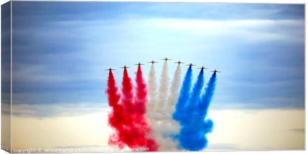 The Red Arrows  Canvas Print by Jacqui Farrell