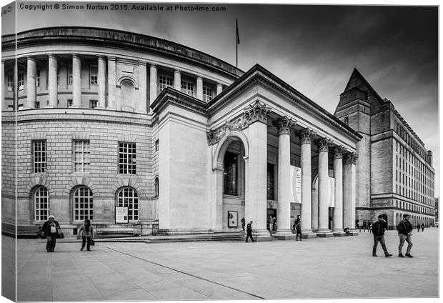  Manchester Central Library Canvas Print by Simon Norton