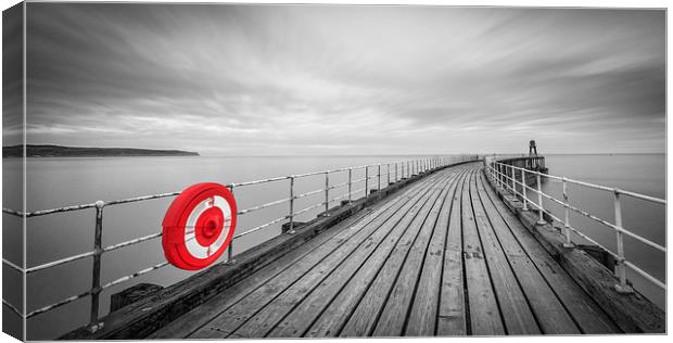 Whitby Pier Canvas Print by chris smith