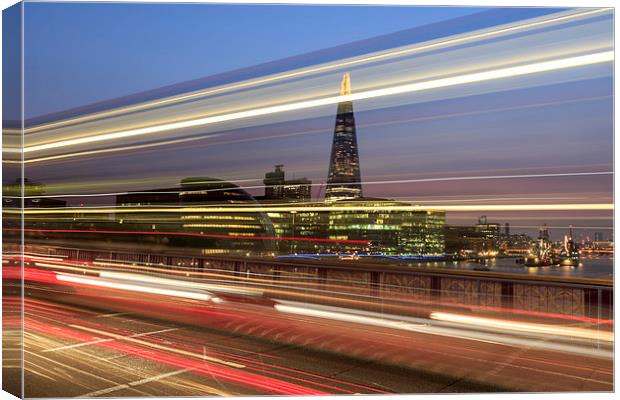The shard London at night Canvas Print by chris smith