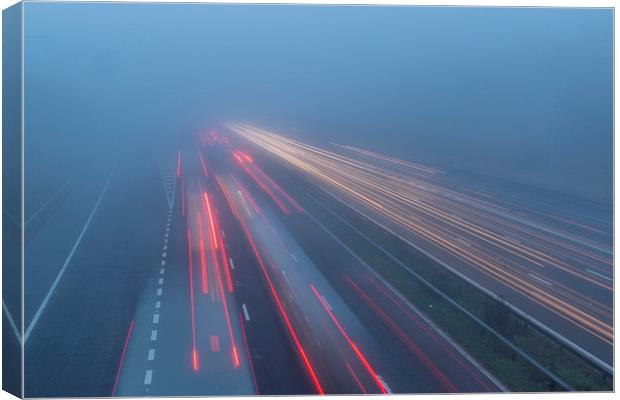 Motorway Fog  Canvas Print by chris smith