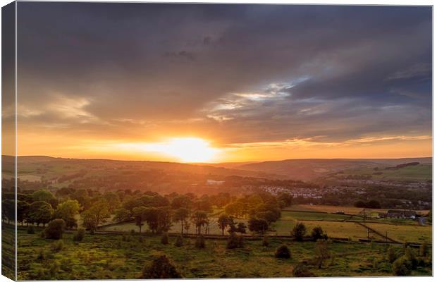Yorkshire sunset  Canvas Print by chris smith