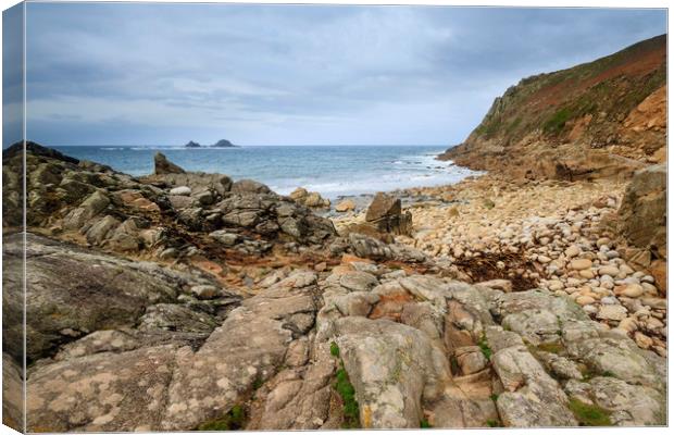 Porth Nanven Cove Cornwall UK  Canvas Print by chris smith