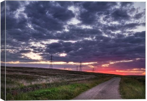 Sunset pylon  Canvas Print by chris smith