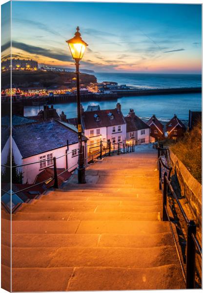 199 steps whitby  Canvas Print by chris smith