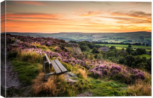 Yorkshire Sunset   Canvas Print by chris smith