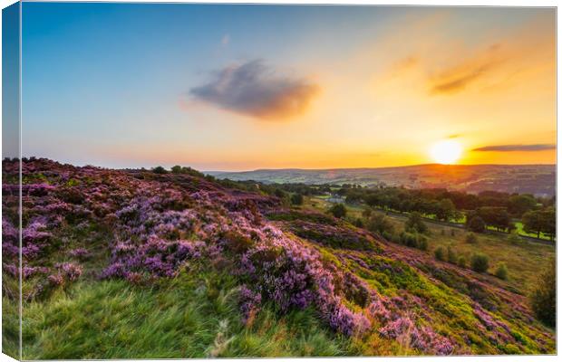 West Yorkshire Sunset   Canvas Print by chris smith