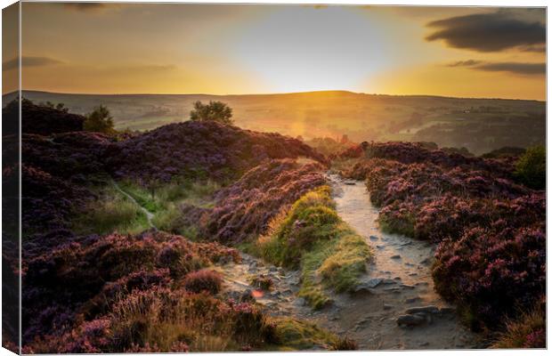 Yorkshire Landscape sunset Canvas Print by chris smith