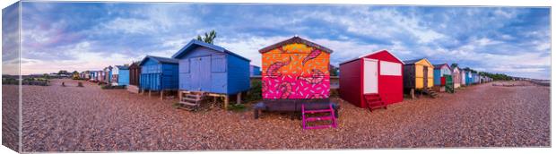 Whitstable Beach Huts Canvas Print by Stewart Mckeown