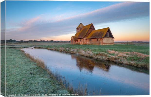 Fairfield Church in Winter Canvas Print by Stewart Mckeown