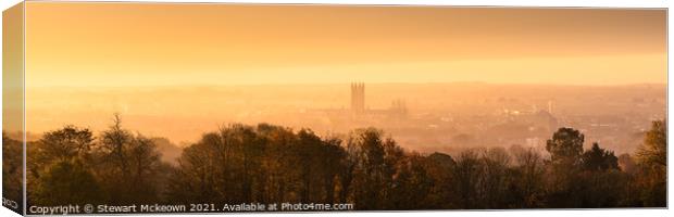 Canterbury Panoramic at Sunrise Canvas Print by Stewart Mckeown