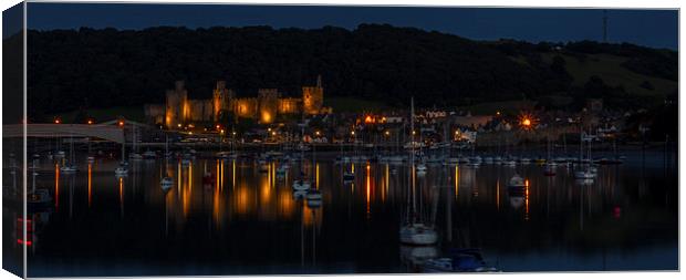  Conwy Castle Canvas Print by Mark Ollier