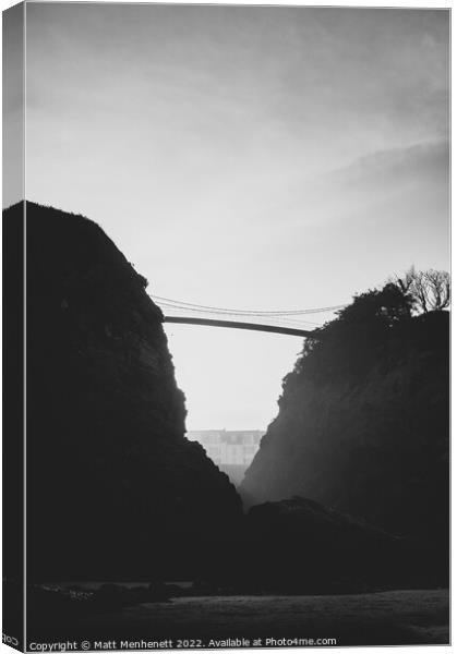 A Bridge Between Cliffs Canvas Print by MATT MENHENETT