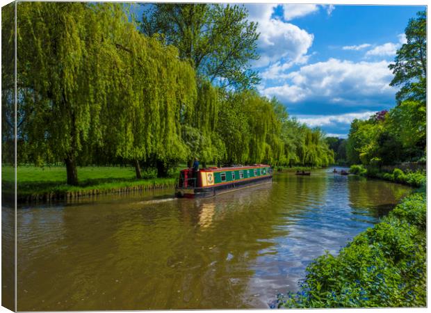 The River Wey.Guildford ,Surrey,England. Canvas Print by Philip Enticknap