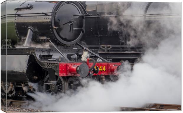 Close up of steam emitting from a locomotive Canvas Print by Philip Enticknap