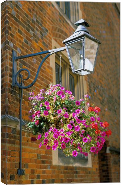 Winchester Hampshire England  Decorative Lamp in  Winchester Col Canvas Print by Philip Enticknap