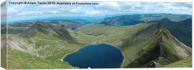  striding edge panoramic Canvas Print by Adam Taylor