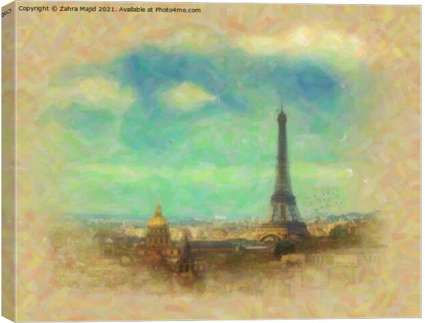Picturesque Paris Canvas Print by Zahra Majid