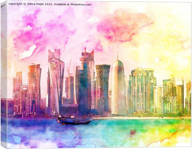 Prettiest skyline Canvas Print by Zahra Majid