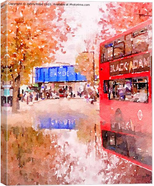 Camden Town in Autumn Canvas Print by Zahra Majid
