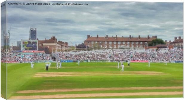 A Game of Cricket Canvas Print by Zahra Majid