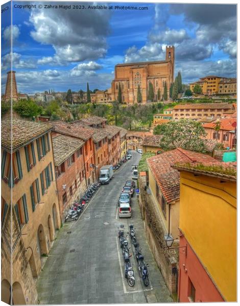 views from Sienna Italy Canvas Print by Zahra Majid