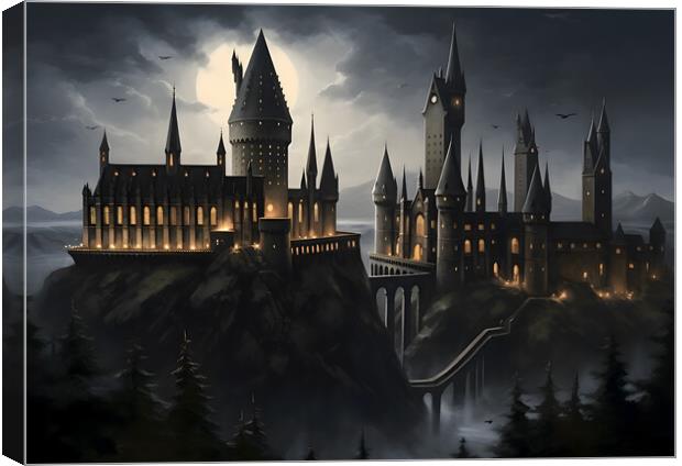 Legendary Magical Castle Canvas Print by Zahra Majid