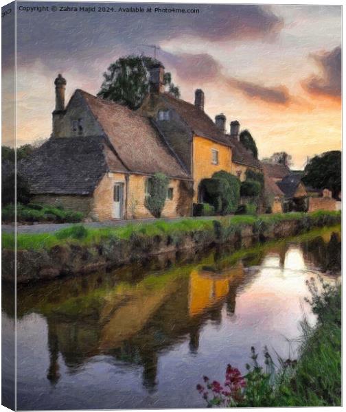 Castle Combe Village in Cotswolds Canvas Print by Zahra Majid