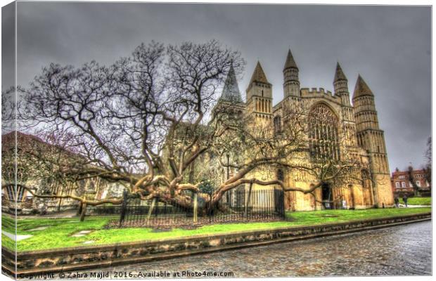 Rochester Cathedral in England Canvas Print by Zahra Majid