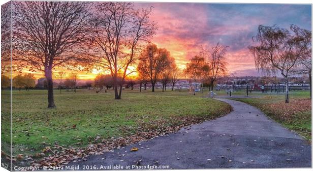 Medway Sunset Canvas Print by Zahra Majid