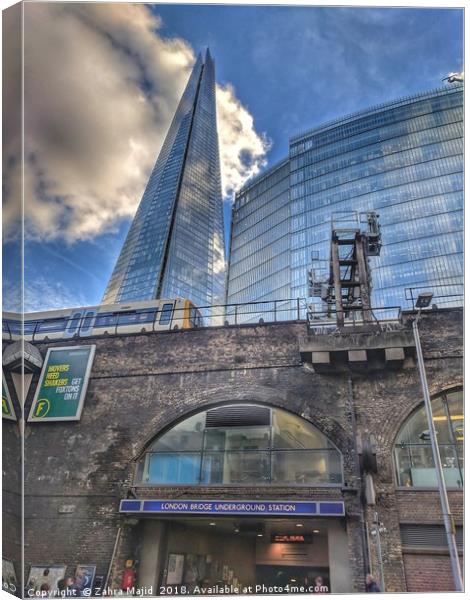 View of Shard from London Bridge Station Canvas Print by Zahra Majid