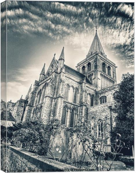 Rochester Cathedral Canvas Print by Zahra Majid