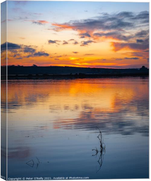 River Spey Estuary at Dusk Canvas Print by Peter O'Reilly