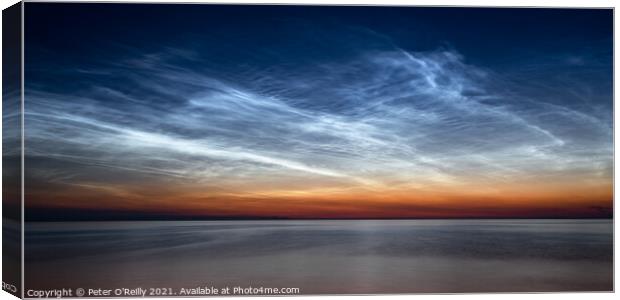 Noctilucent Clouds, Moray Firth Canvas Print by Peter O'Reilly