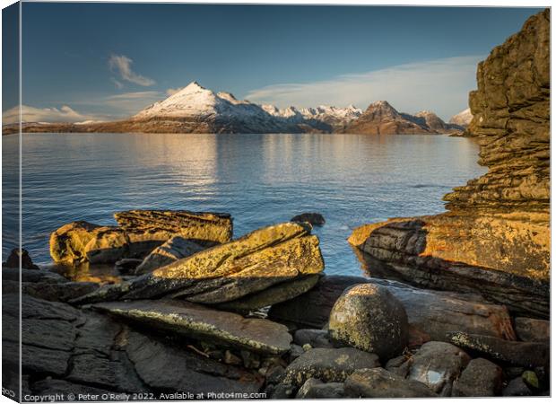 Cuillin Hills from Elgol, Isle of Skye Canvas Print by Peter O'Reilly