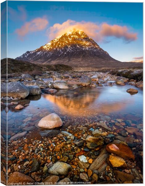 Buachaille Reflection Canvas Print by Peter O'Reilly