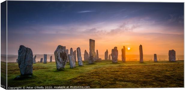Callanish Dawn Canvas Print by Peter O'Reilly