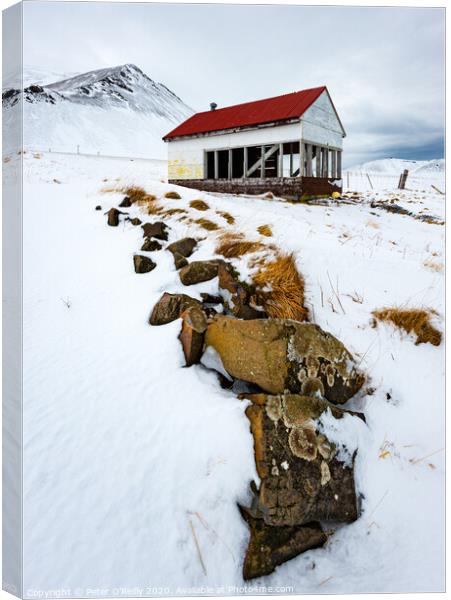 The Red Roof, Iceland Canvas Print by Peter O'Reilly