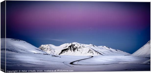 Icelandic Afterglow Canvas Print by Peter O'Reilly