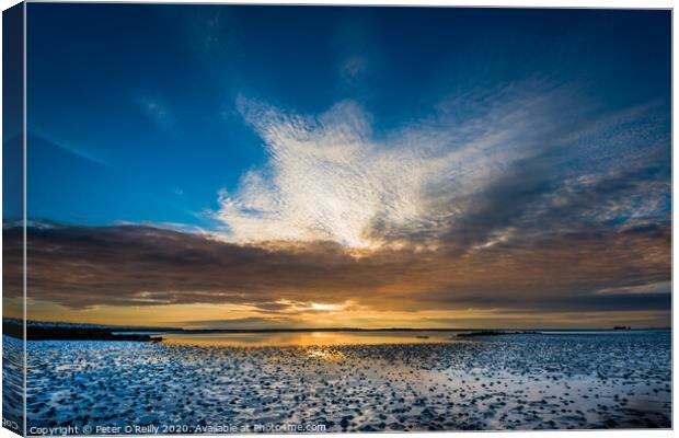 Benbecula Sunset Canvas Print by Peter O'Reilly