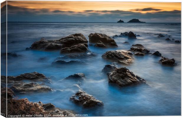 Sunset Rocks Canvas Print by Peter O'Reilly