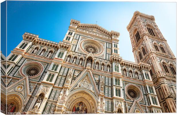 Cathedral of Santa Maria del Fiore and Campanile di Giotto, Flor Canvas Print by Peter O'Reilly