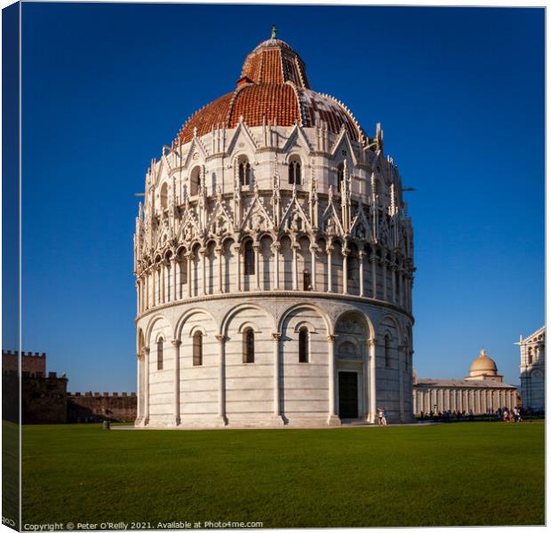 The Baptistry, Pisa Canvas Print by Peter O'Reilly