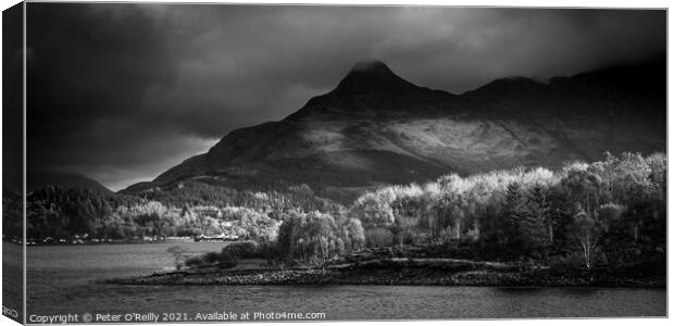 Gathering Storm, Glen Coe Canvas Print by Peter O'Reilly