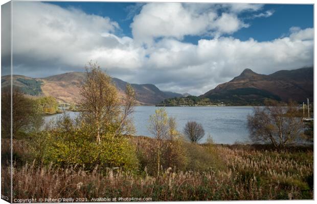 Loch Leven and the Pap of Glencoe Canvas Print by Peter O'Reilly