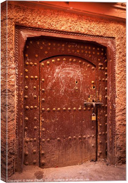 Marrakech Doorway #1 Canvas Print by Peter O'Reilly