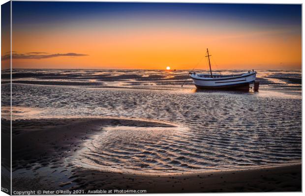 Sunset at Meols #2 Canvas Print by Peter O'Reilly