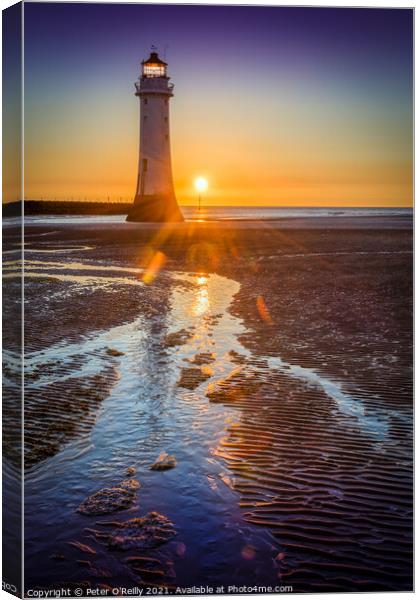 Sunset at New Brighton Canvas Print by Peter O'Reilly