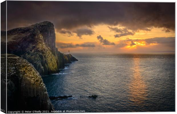 Sunset at Neist Point Canvas Print by Peter O'Reilly