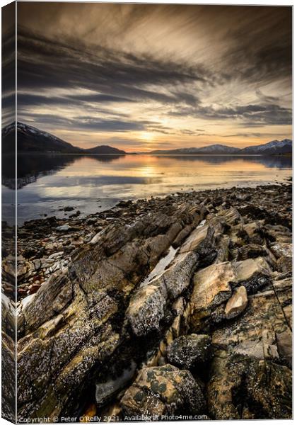 Sunset, Loch Lochy Canvas Print by Peter O'Reilly